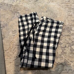 LOFT Monochrome Plaid Pants